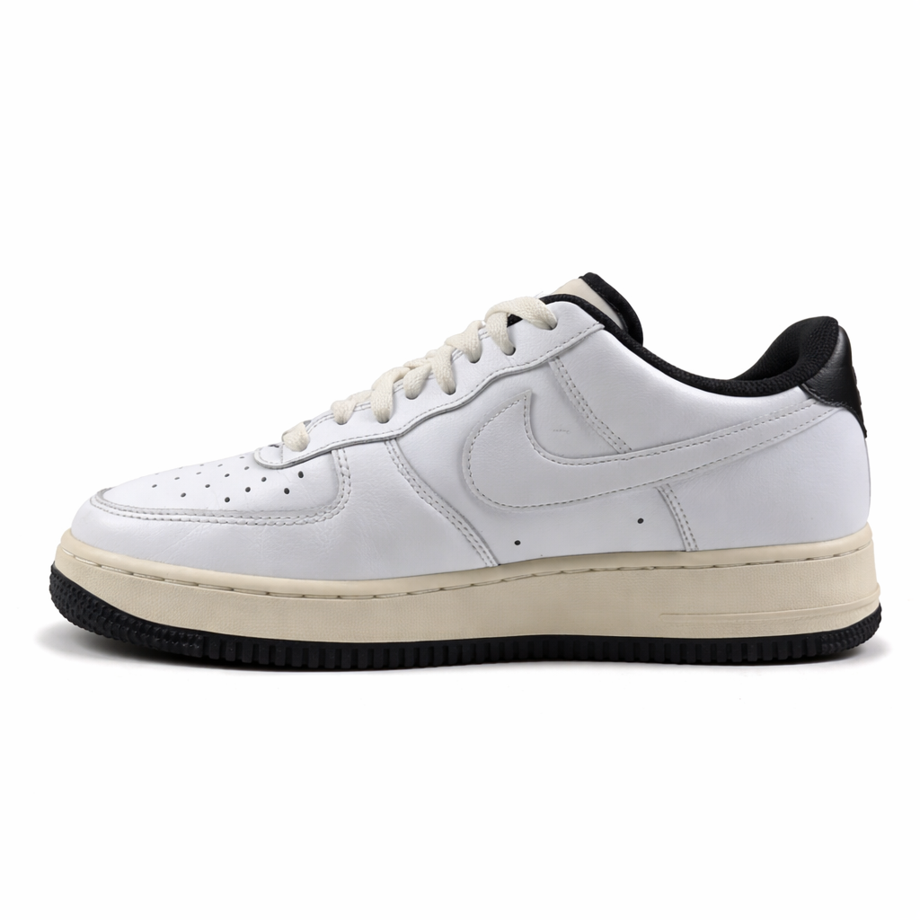 Nike Air Force 1 Low '07 - White / Tan (Sand) with Black Accents