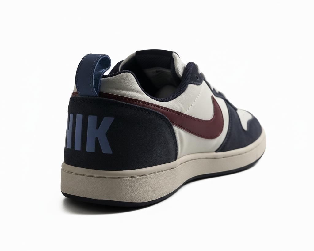 Nike Court Borough Low - Navy / White / Burgundy Sport Sneakers