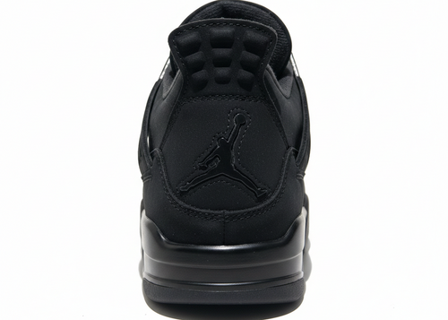 Air Jordan 4 Retro "Black Cat" - All Black Nubuck Sneakers