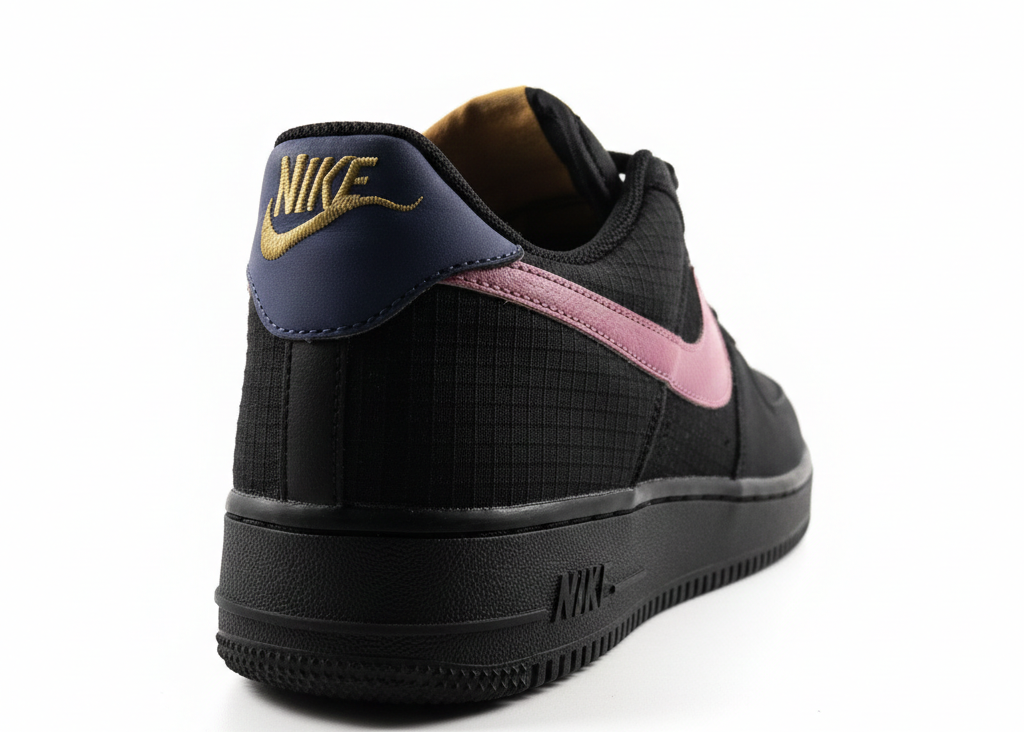 Nike Air Force 1 Low '07 - Black / Pink / Purple (Ripstop & Suede)